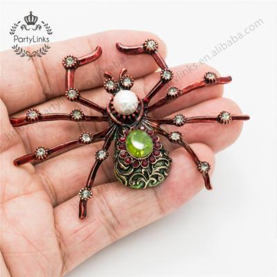 China Jewelry Brooches For Women Classic Spider Insect Pin For Man Neckline Front Of Clothes Halloween Gift Jewelry Charms for sale