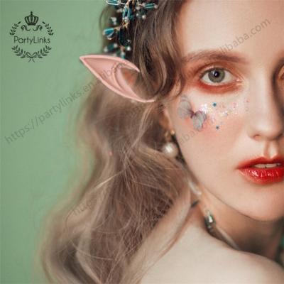 China 1Pair Elf Ears Halloween Christmas Cosplay Cute Plastic Fairy Props Costume Decoration Event Party Supplies Real Touch Latex Ear for sale