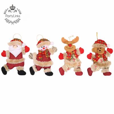 China Fabric Yiwu Merry Christmas Ornaments Christmas Gift Santa Claus Snowman Tree Toy Doll Hang Decorations For Home for sale