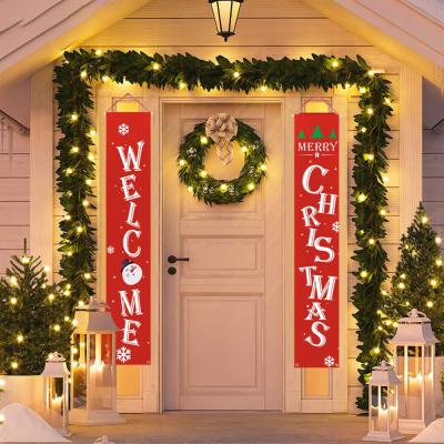 China Christmas Curtain Merry Christmas Felt Outdoor Decorations For Home Christmas Ornaments Happy New Year Navidad 2020 Natal Neol for sale