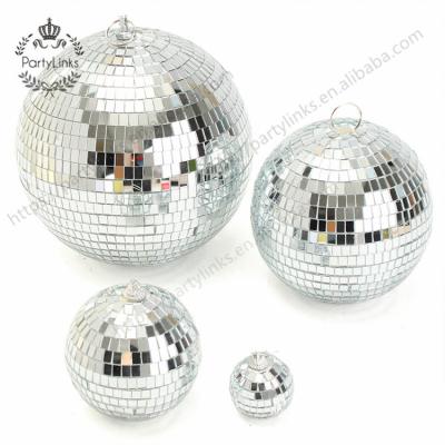 China Plastic Glass Rotating Mirror Ball Christmas Party Decor Light with Rotating Motor Shop Decoration Reflective Hanging Balls for sale