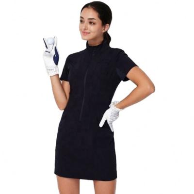 China Breathable One Piece Dress Golf Shirt With Skirt Lady Outdoor Sportswear Apparel Shorts Sleeve Sports for sale