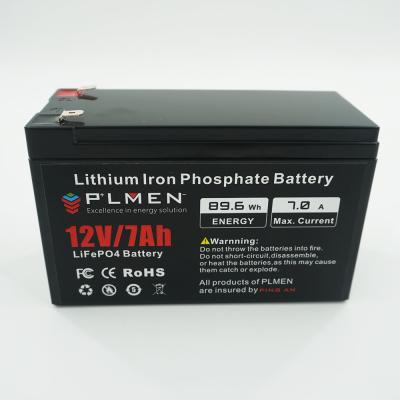 China LFP 12V/12.8V 7ah LiFePO4 Street Light Battery Solar Lithium Iron Phosphate Battery Solar Lithium Ion Battery with Built-in BMS for sale