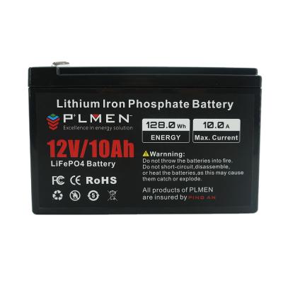 China Storage Solar Energy Systems 3 Years Warranty LiFePO4 Battery 12V 10Ah Deep Cycle Lithium Battery for sale