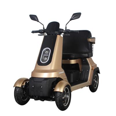 China Unisex CE 2 Seats 4 Wheels Disabled Cheap Elderly Mobility Scooter 48v 500w Mopeds Travel Electric Mobility Scooter for sale