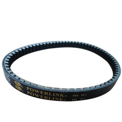 China Motorbike Motorcycle Belt 669*18.1 Transmission Drive Powerlink V-belt For Gasoline Scooter for sale