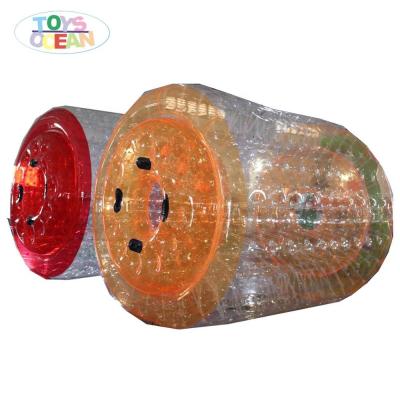 China Outdoor 1mm Thick Inflatable Water Ball Cylinder Roller Zorb Walking Grass With TPU for sale