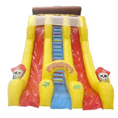 China Backyard Commercial Inflatable Wet and Dry Kids Family Water Park Inflatable Slide for sale