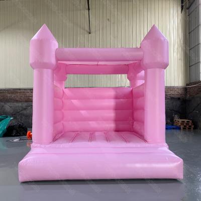 China For Jumping Castle White Inflatable Bouncy Castle Bouncer Pink Big Bouncy Castle Wedding Bounce House Adult Wedding for sale