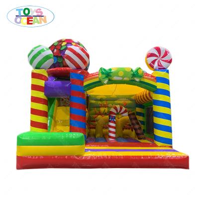 China exterior & Indoor Candy Castle Slide Combination Inflatable Bouncing Bouncer for sale