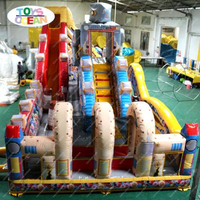 China Inflatable Playground Newly Designed Large Outdoor Inflatable Castle Playground Kids Obstacle Course for sale