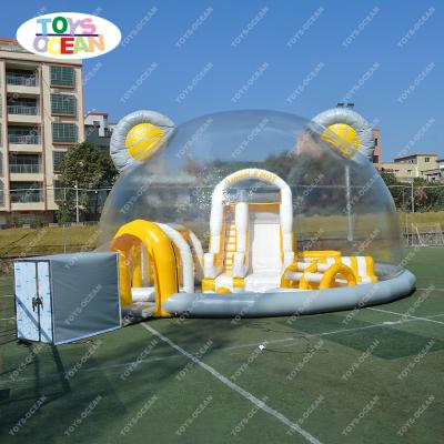 China 2021 New Vinyl Inflatable Playground Outdoor Children's Inflatable Bouncy Castle Slide With Funny Obstacle for sale