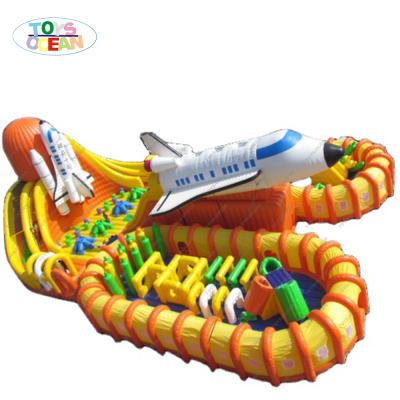 China New Large Vinyl Inflatable Playground Outdoor Children's Inflatable Bouncy Castle With Funny Obstacle for sale