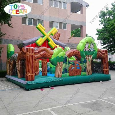 China Outdoor aumsement 2021 new arrive bouncy playground inflatable animal bouncer jungle castle jumping air for sale