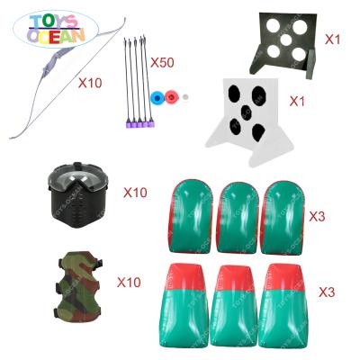 China Amusement Products Inflatable Paintball Bunker Archery Shooting Game Set For Sale for sale