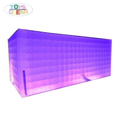 China Inflatable throw booth for car style hot sale large inflatable igloo tent wedding event led cube tent outdoor for sale