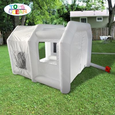 China Fun Products 2021 New Style Inflatable Paint Spray Booth Car Small Inflatable Tent for sale