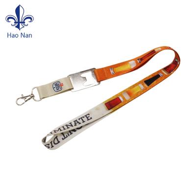 China Fashiontable Custom Printed Neck Strap Sublimation Lanyard Bottle Opener Lanyard With Logo for sale