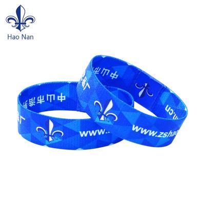 China Custom Fabric Wrist Band Festival Elastic Fabric Wristband Wristbands Elastic Cloth Wristband For Events for sale