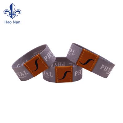 China All people custom sublimation printed festival fabric elastic wristbands with no minumum order for sale