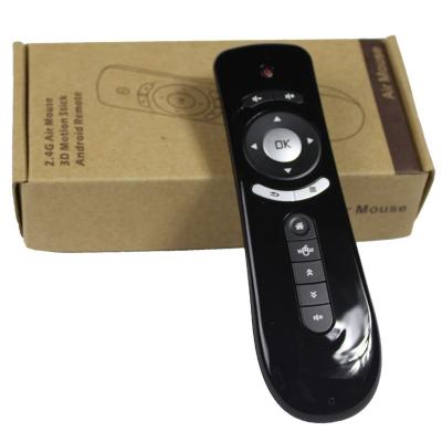 China Laptop/Tablet/TV Box/Mini PC T2 Air Mouse 2.4G 3D Motion Stick Remote Control For TV Media Player Device Smart Keyboard for sale