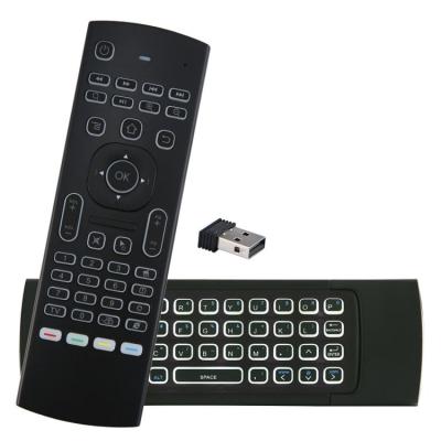 China New 2020 LED Signal Light Air MX3 Mouse 2.4GHz Wireless Remote Control Keyboard with IR+Backlight or Voice for Android TV Box for sale