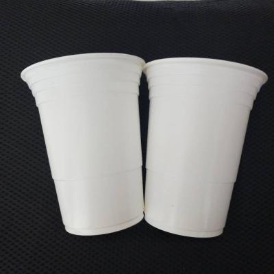 China Minimalist Disposable Plastic White 16oz Cup for sale