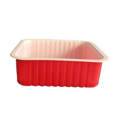 China pp food disposable plastic food container/rectangle disposable plastic food tray for sale