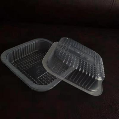 China Small PP Clear Plastic Disposable Food Grade Cookie Serving Tray for sale