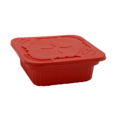 China Cheap Plastic Disposable Food PP Frozen Food Serving Trays With Lid In Food Grade for sale