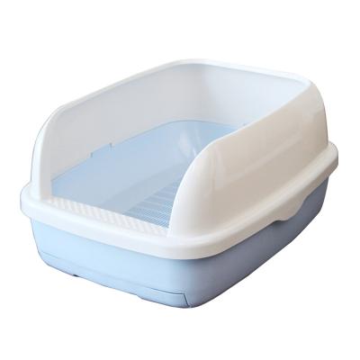 China Durable Durable Using Large Modern Cute Reusable Luxury Plastic Training Proof Large Cat Toilet Cat Litter Box Hidden By Pet Leak Furniture for sale