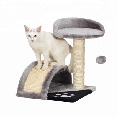 China Wooden Tower Stocked Cat Play Furniture House Indoor Pet Housing Scratching Post Cat Activity Tree Furniture Scratcher for sale