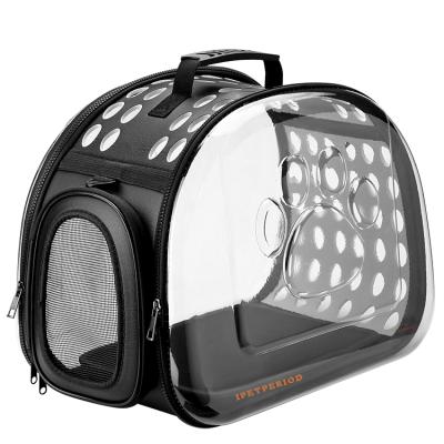 China Breathable Warm Folding Line-approved Portable Dog Travel Bag Transparent Pet Carrier Crate for sale