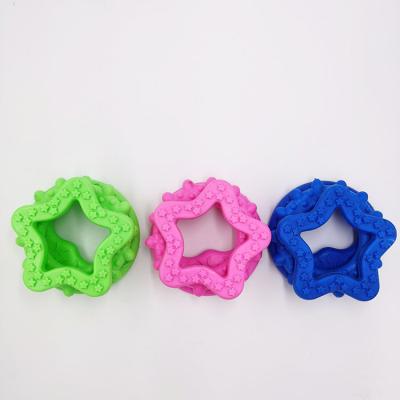 China Wholesale Viable TPR Sun Shape Pet Toys Dog Teeth Cleaning Rubber Pet Chew Toy for sale