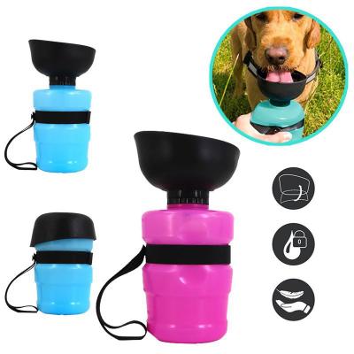 China Sustainable Manufacturer Pet 520ml Outdoor Portable Water Bottle For Travel Dog Squeezable Water Bottle for sale