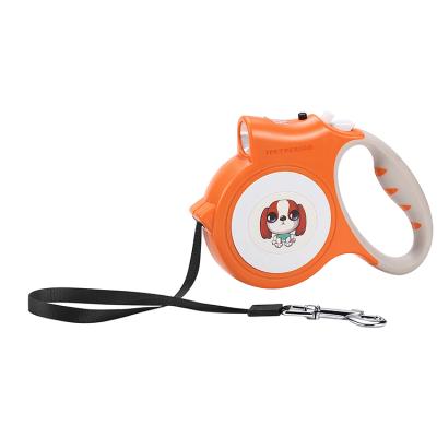 China Wholesale Padded Slip Soft Anti-Skid Double Handle Luxury Led Bright Flashlight Dog Leash With Anti-Tangles Pilot Hole for sale