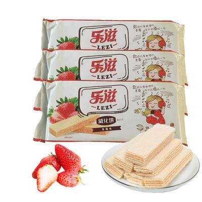 China 118g Gluten Free Strawberry Flavor Crispy Sandwich Wafer Cookie for sale