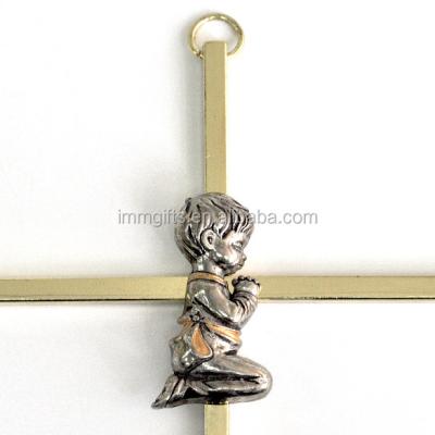 China China First communion cross metal baby boy figure for sale