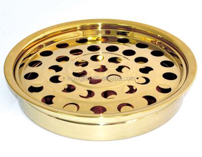 China Stainless Steel Communion Ware Set Stainless Steel Tray and Disc Gold for sale