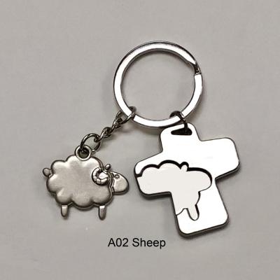 China China Customized Silver Crossed Sheep Keyholder Ring For Art Of Bulk Order Beautiful Pearl for sale