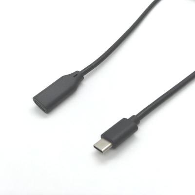 China Custom High Quality 1 Meter Black Type C Camera Male To Type To C Female Extension Cable for sale