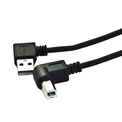 China 90 Degree Right Angle Male Printer to 90 Degree Male Right Angle USB B Printer Cable Black Data Transfer, 3a 1m Fast Charging OEM/ODM for sale