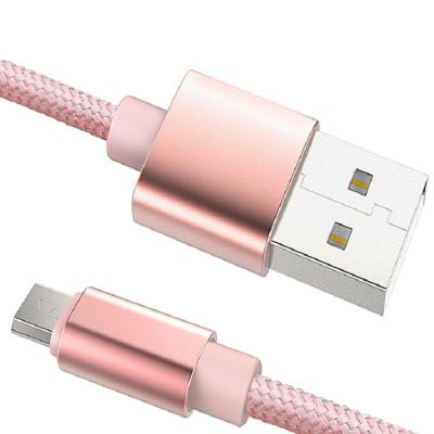 China Custom Cell Phone Genuine Vogue Lovely Length Metal Nylon Braided Mini Cable For Android for sale