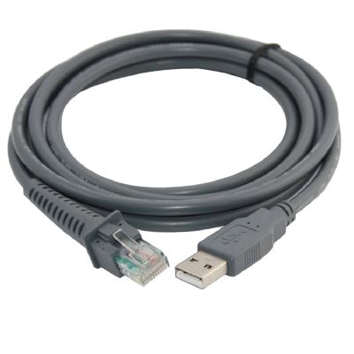 China Network communication custom length gray usb male to male rj45 ethernet cable for Motorola Symbol LS2208 LS1203 barcode scanner for sale