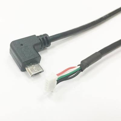 China 90 Degree Angle Micro Male Electrical Connections Custom Product Usb To 5P Pin Terminal Cable for sale