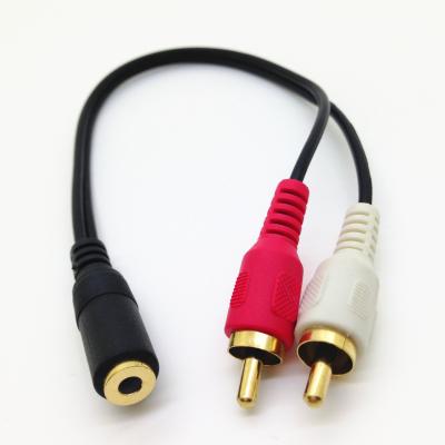 China DVD Player Factory Direct Sale 3.5mm 2 Audio Female To Female RCA AV Cable for sale