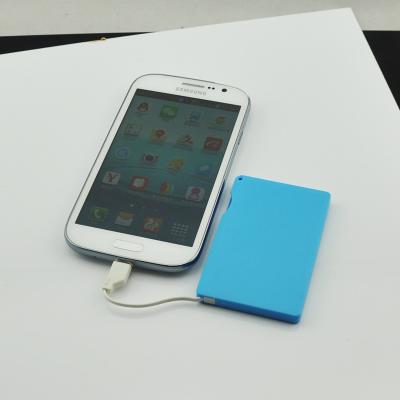 China Smart ultra thin Credit Card Power Bank USB aluminum mobile charger for sale