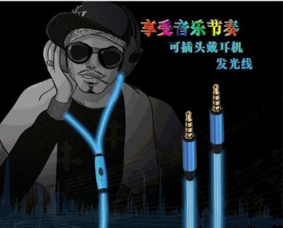 China Cool Shinning light earphones colorful portable healthy with CE , ROHS for sale