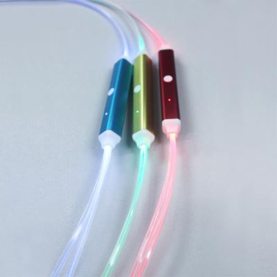 China Stereo Audio Light Up Earbuds colorful hands free light earphones for sale