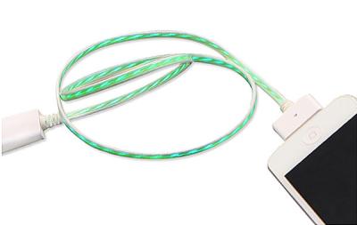 China Eco – friendly retractable lightning cable luminous Glowing compatible cable for sale